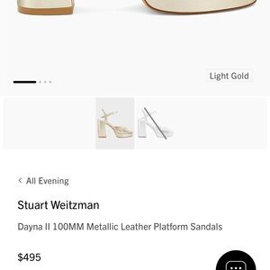 Stuart Weitzman Dayna Leather Platform size 7.5 B MSRP $495.00